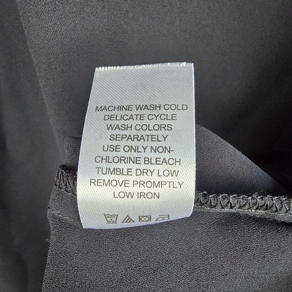 ELLOS Staple Dressy Sheer Blouse Black Womens Size 1X Business Casual Office - Picture 14 of 14